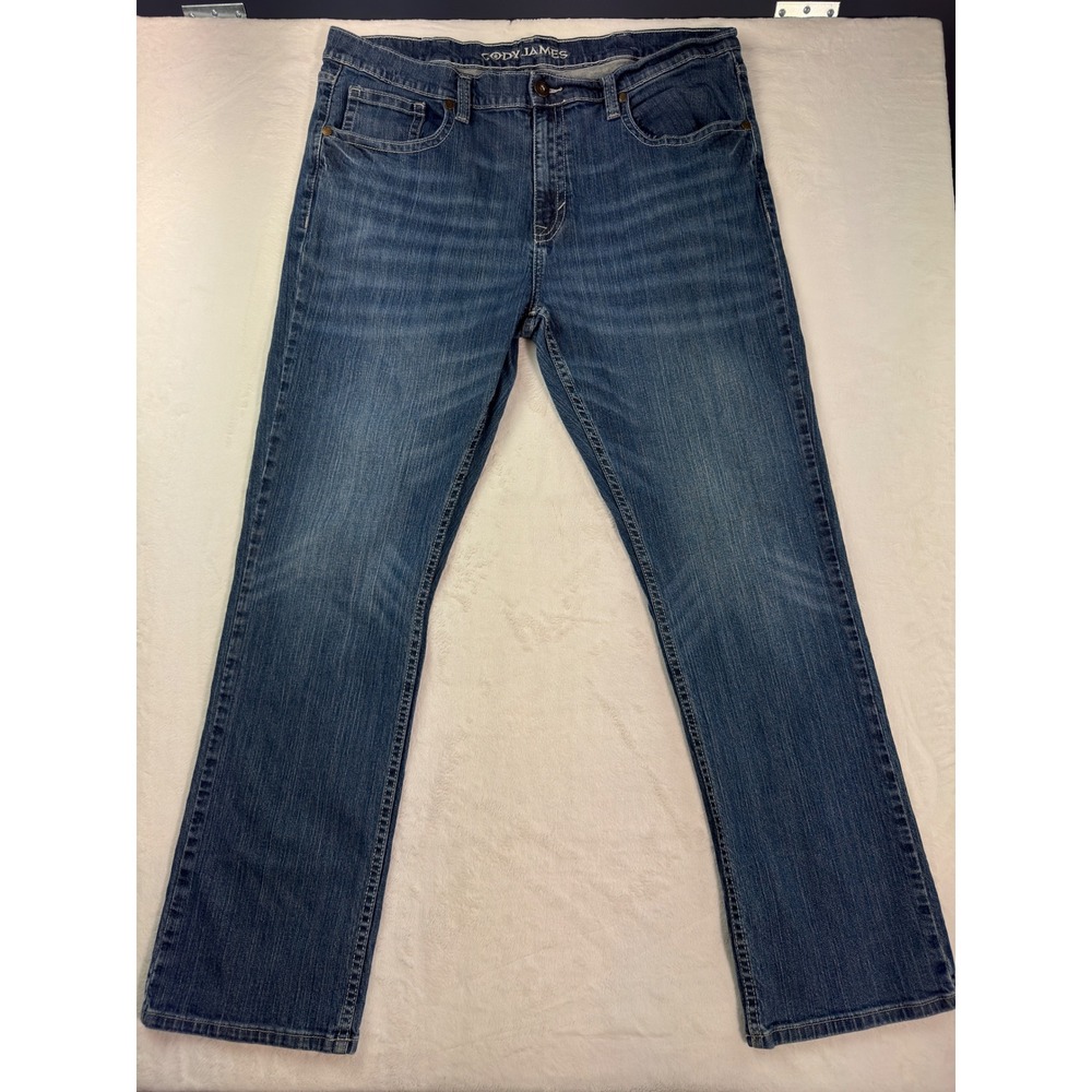 Cody James Mens Straight Leg Western Jeans Blue Medium Wash 40x32 Stretch Denim